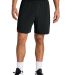 Sport Tek ST442 Sport-Tek Club 7  Short in Blk/dpred front view