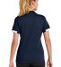 Sport Tek LST444 Sport-Tek Women's Club Colorblock in Trnv/white back view
