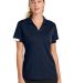 Sport Tek LST444 Sport-Tek Women's Club Colorblock in Trnv/white front view