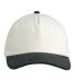 Big Accessories BA710 Two-Tone Corduroy Cap in Cream/ olive front view