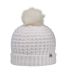 J America TW5005 Slouch Bunny Knit Cap in White front view
