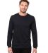Threadfast Apparel T3001 Epic Unisex CVC Long Slee in Solid black front view