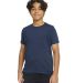 Threadfast Apparel T1001B Youth Epic CVC T-Shirt in Heather navy front view