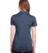 Puma 596802 Women's Icon Heather Polo in Peacoat back view