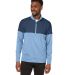 Puma 595803 Cloudspun Warm Up Quarter-Zip Pullover in Blu bell/ dk dnm front view
