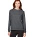 Puma 599267 Women's Cloudspun Crewneck Sweatshirt in Puma black hthr front view