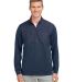 Puma 537472 Volition Camo Cover Quarter-Zip Pullov in Nvy blz/ ski pat front view