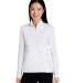 Puma 535516 Women's Cloudspun Rockaway Quarter-Zip in Bright white front view