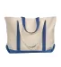 8872 Liberty Bags - 16 Ounce Cotton Canvas Tote in Natural/ royal front view