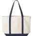 8872 Liberty Bags - 16 Ounce Cotton Canvas Tote in Natural/ navy back view