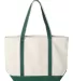 8872 Liberty Bags - 16 Ounce Cotton Canvas Tote in Natural/ fo grn back view