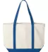 8872 Liberty Bags - 16 Ounce Cotton Canvas Tote NATURAL/ ROYAL back view