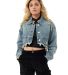 Stilo Apparel FS29226 Cropped Denim Jacket in Denim front view