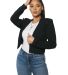 Stilo Apparel FS26856 Cropped Blazer in Black front view
