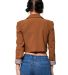 Stilo Apparel FS27396 Cropped Blazer Jacket in Brown back view