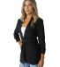 Stilo Apparel FS27095 Knit CREPE 3/4 SLEEVE BLAZER in Black