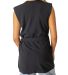 Stilo Apparel FS27232 KNIT CREPE LONG VEST W/ WRAP in Black back view