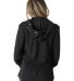 Stilo Apparel FS30118 KNIT CREPE SEQUIN HOODIE BLA in Black back view