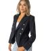 Stilo Apparel FS27415B Denim double breasted fitte in Black side view