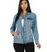 Stilo Apparel FS17864 Oversized Solid Denim Jacket in Denim front view
