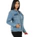 Stilo Apparel FS17864 Oversized Solid Denim Jacket in Denim side view