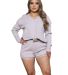 Stilo Apparel FS22812 Active Set Short in Heather oatmeal front view