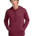 Next Level Apparel 9300 Malibu Welt Pocket Hoodie in Heather cardinal front view