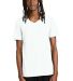 Allmade AL2014   Unisex Tri-Blend V-Neck Tee in Fairly white front view