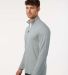 Allpro 4HM700 Performance Mélange Quarter-Zip Pul in Silver melange side view