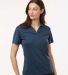 Allpro 4HM00L Women's Performance Mélange Polo in Navy melange front view