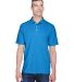 8445 UltraClub® Men's Cool & Dry Stain-Release Pe in Pacific blue front view
