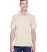 8445 UltraClub® Men's Cool & Dry Stain-Release Pe in Stone front view