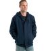 Berne Apparel FRSZ19T Tall Flame-Resistant Hooded  in Navy side view