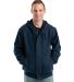 Berne Apparel FRSZ19T Tall Flame-Resistant Hooded  in Navy front view