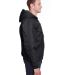 Berne Apparel HJ51T Tall Highland Washed Cotton Du in Black side view