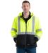 Berne Apparel HVJS206 Hi-Vis Class 3 Hooded Soft S in Yellow front view