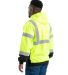 Berne Apparel HVF023 Hi-Vis Class 3 Color Block Fu in Hi vis yellow back view