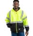Berne Apparel HVF023 Hi-Vis Class 3 Color Block Fu in Hi vis yellow front view