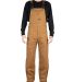 Berne Apparel B1067 Slab Unlined Duck Bib Overall in Brown duck_44 front view