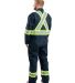 Berne Apparel HVC250 Safety Striped Unlined Covera in Navy back view