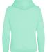 AWDis JHA021 Cross Neck Hooded Sweatshirt in Peppermint back view