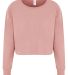 AWDis JHA035 Women's Cropped Pullover Sweatshirt in Dusty pink front view
