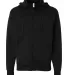 Independent Trading Co. - Hi-Tech Full-Zip Hooded  Black front view