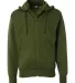 Independent Trading Co. - Hi-Tech Full-Zip Hooded  Olive front view