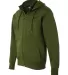 Independent Trading Co. - Hi-Tech Full-Zip Hooded  Olive side view