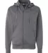 Independent Trading Co. - Hi-Tech Full-Zip Hooded  Charcoal front view