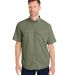 HUK  H150171 Tide Point Short Sleeve Shirt in Moss front view