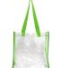 OAD Bags OAD5004 Clear Value Tote in Lime green front view