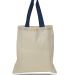 OAD Bags OAD105 Contrast-Color Handle Tote in Navy front view