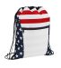 OAD Bags OAD5050 Americana Drawstring Bag in Red/ white/ blue front view